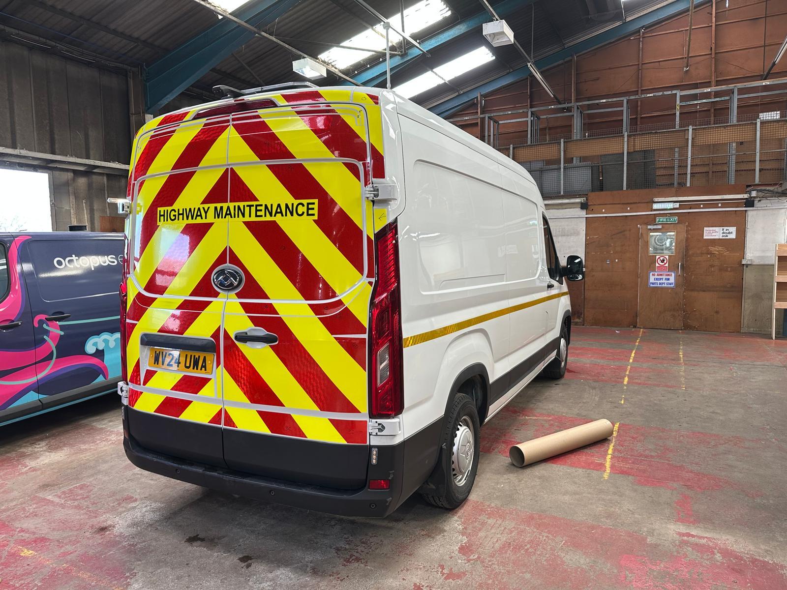 Chapter 8 chevrons on highway maintenance van
