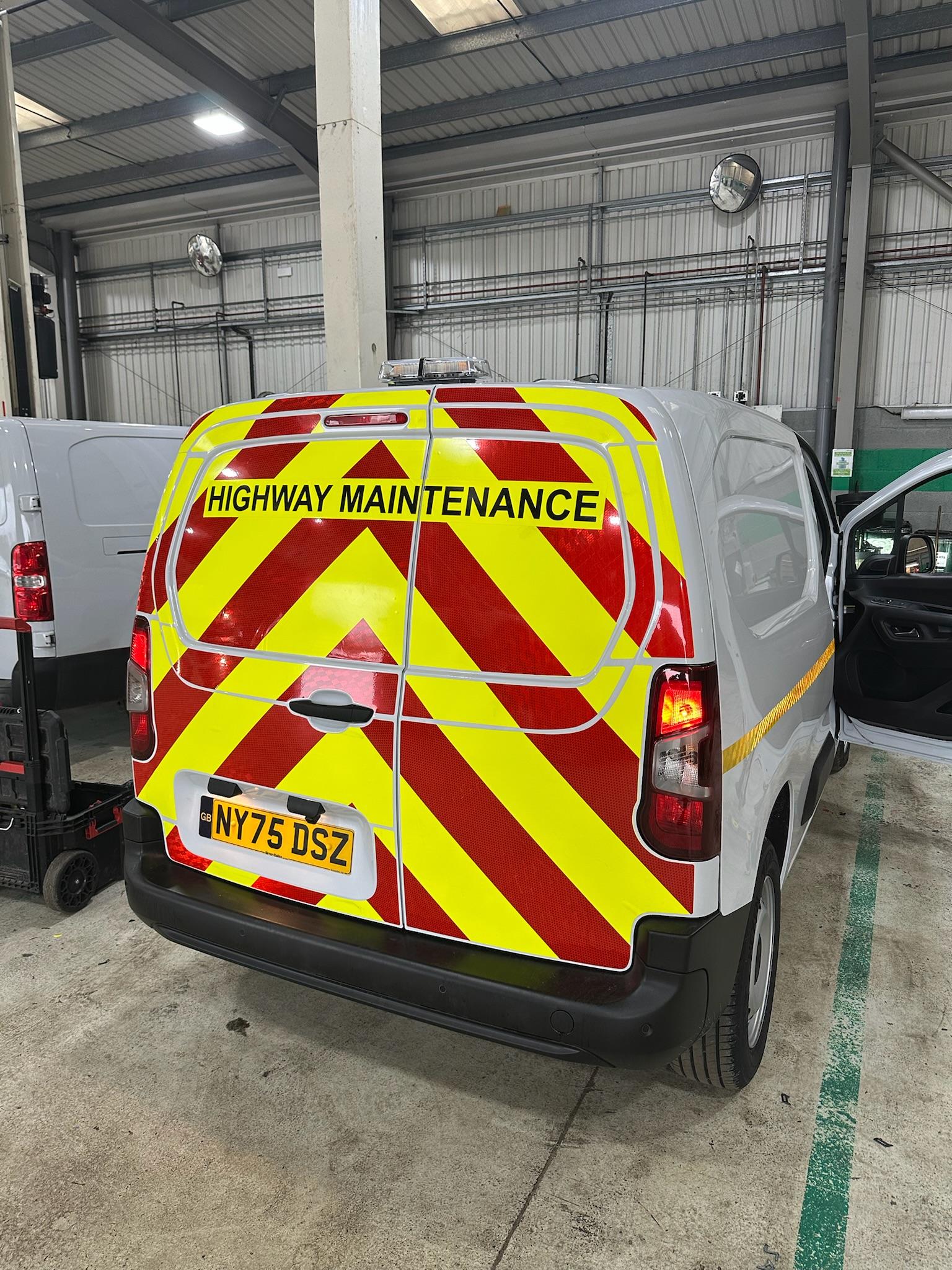 Chapter 8 Highway Maintenance chevrons on small van rear