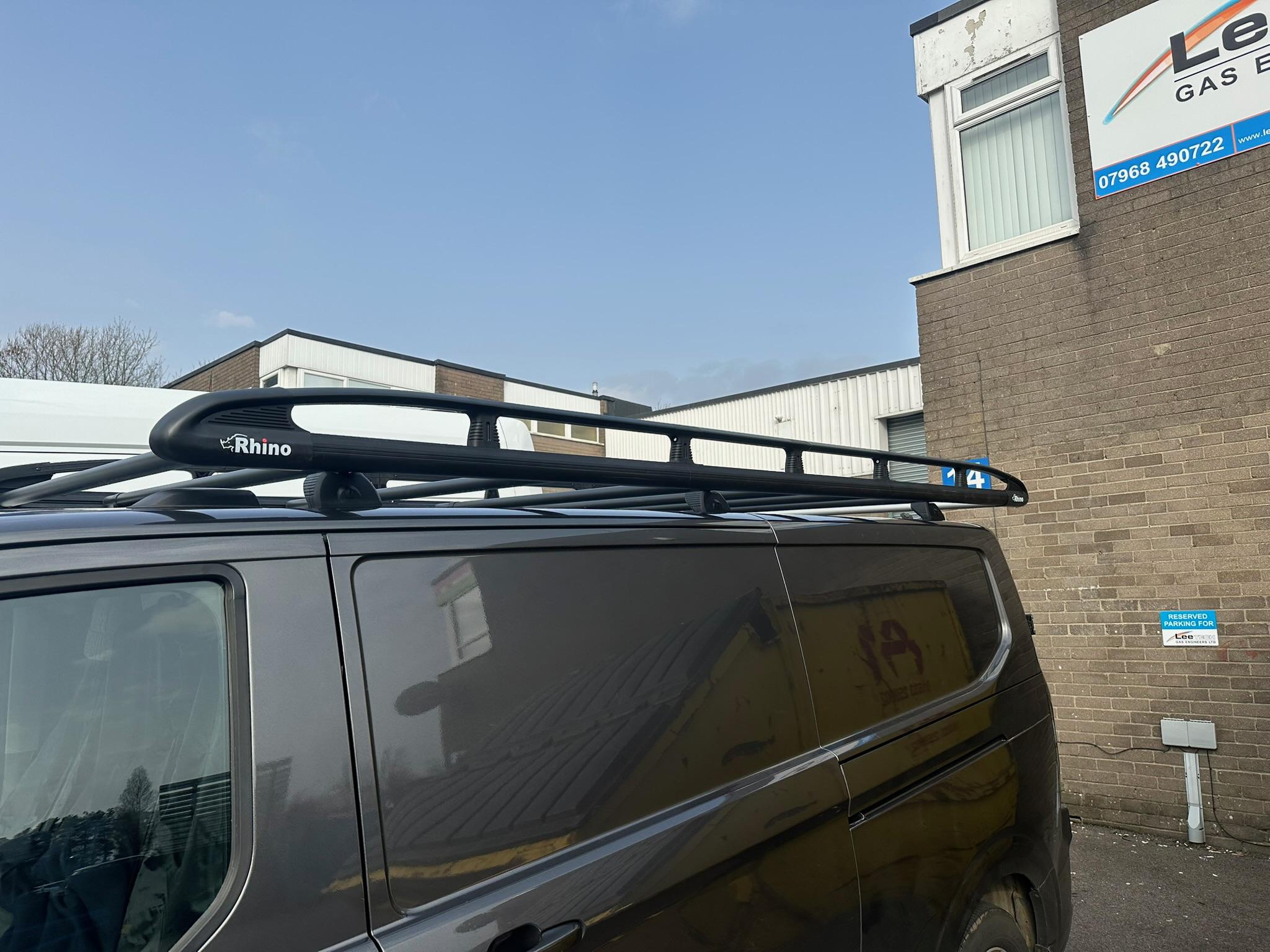 Rhino modular roof rack on dark commercial van