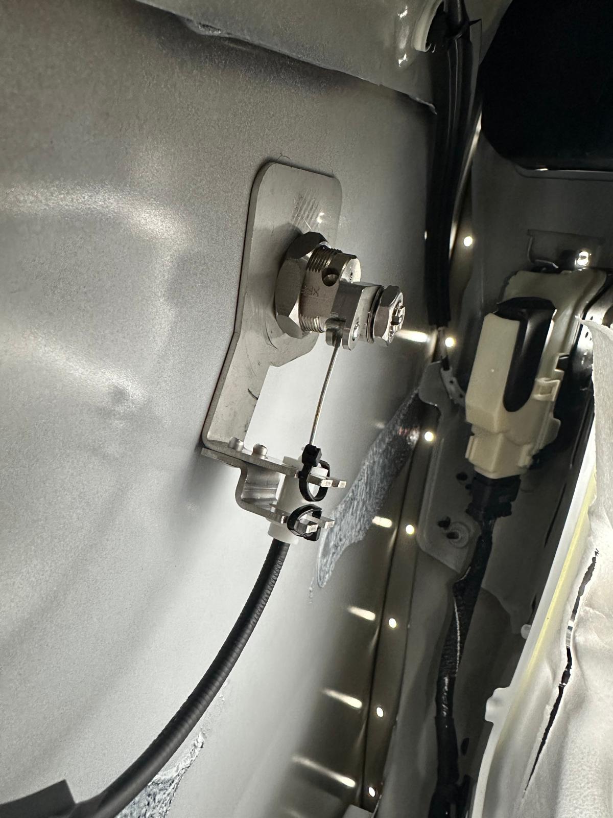 Locks4Vans slam lock installation on van rear doors